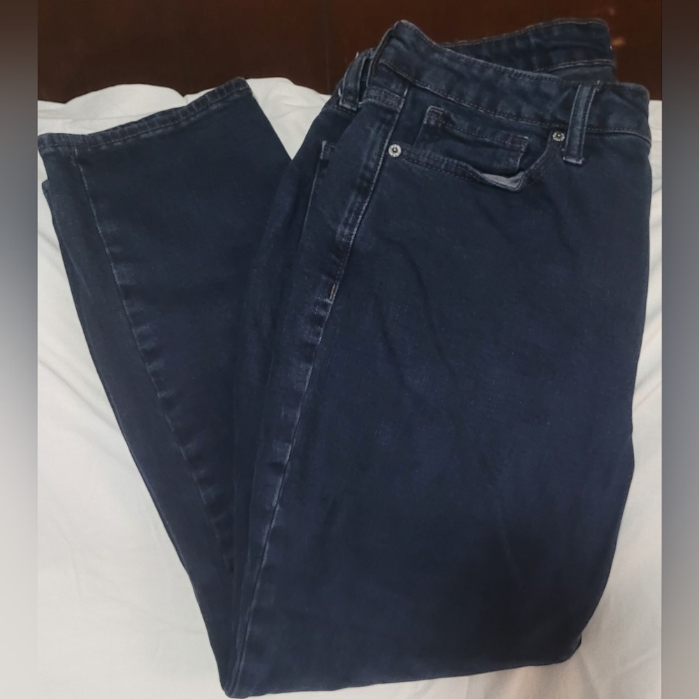 Old Navy women's 12 OG straight leg, high rise, dark blue, thick and soft